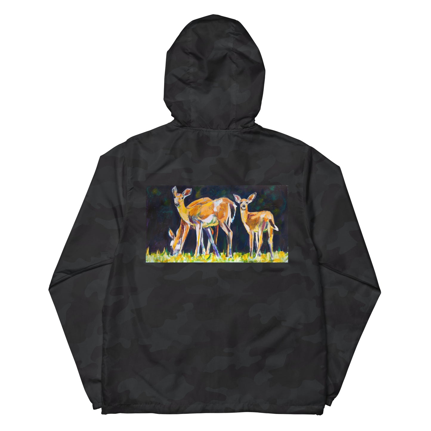 Deer Family Unisex lightweight zip up windbreaker