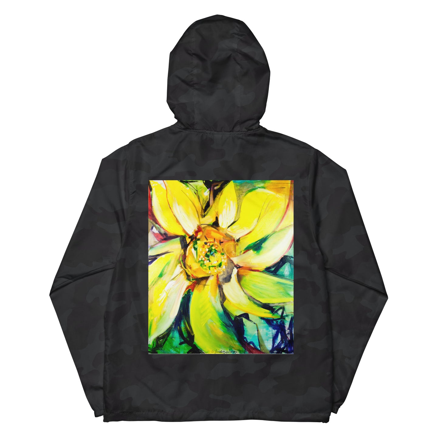 Bosco Sunflower Unisex lightweight zip up windbreaker