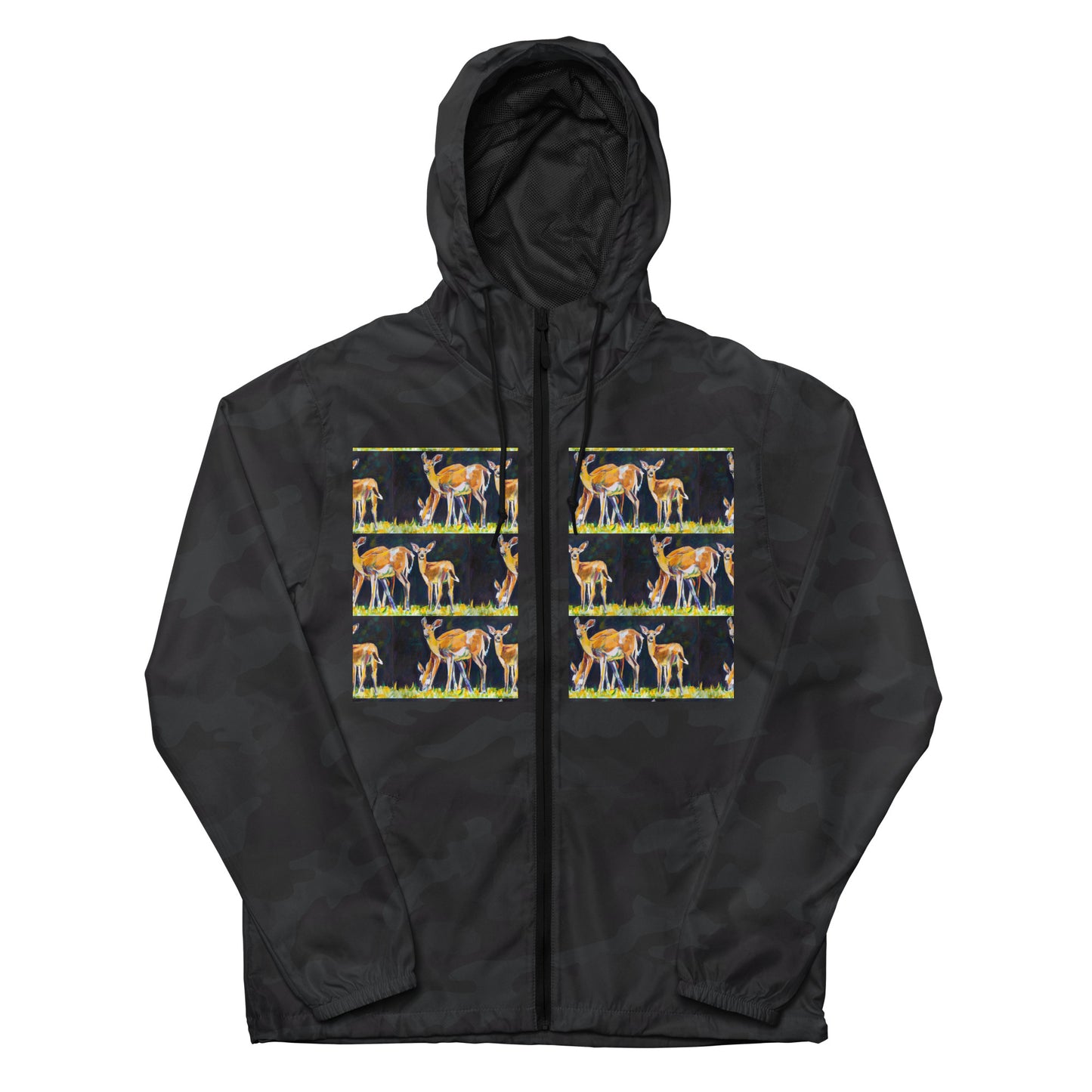 Deer Family Unisex lightweight zip up windbreaker