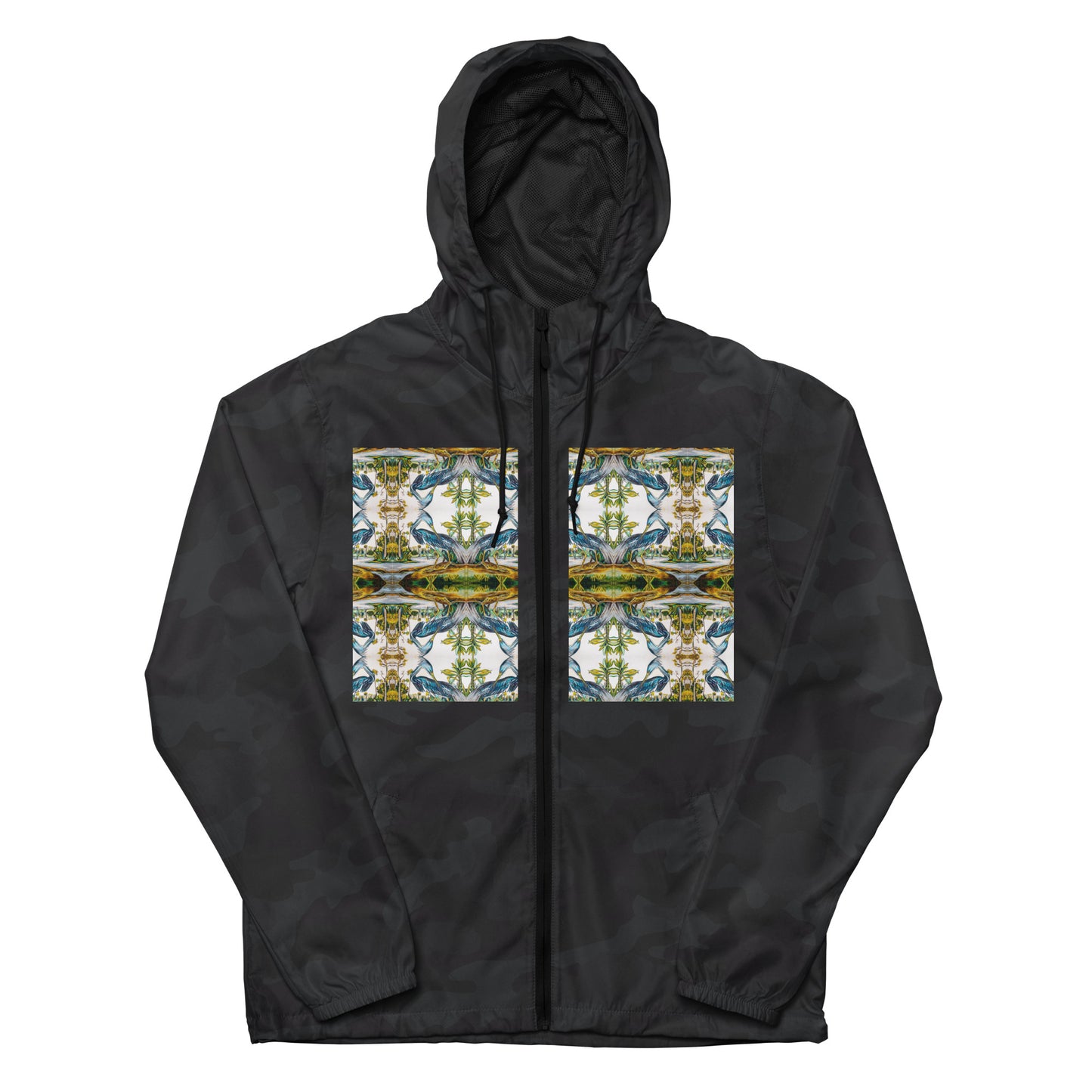 Blue Heron Reflections Unisex lightweight zip up windbreaker