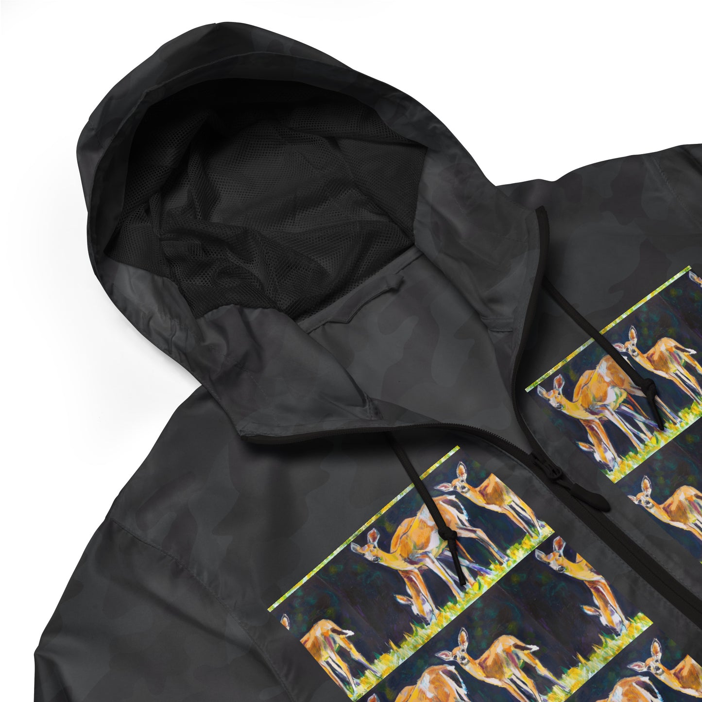 Deer Family Unisex lightweight zip up windbreaker