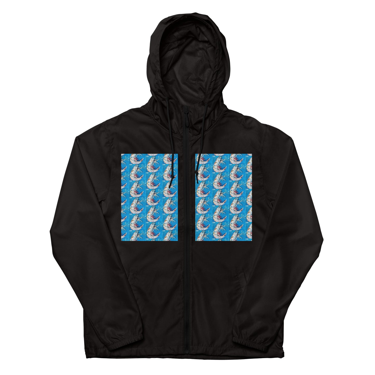 Blue Shrimp II Unisex lightweight zip up windbreaker