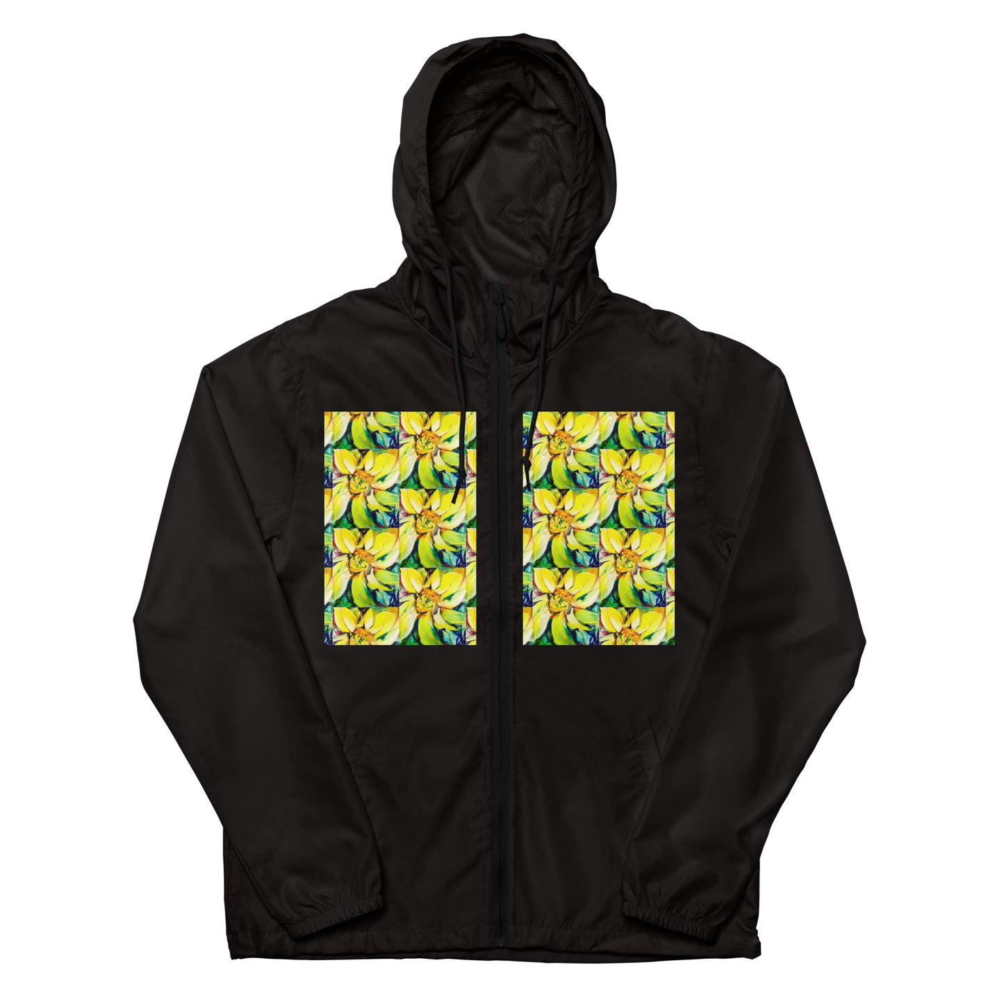 Bosco Sunflower Unisex lightweight zip up windbreaker