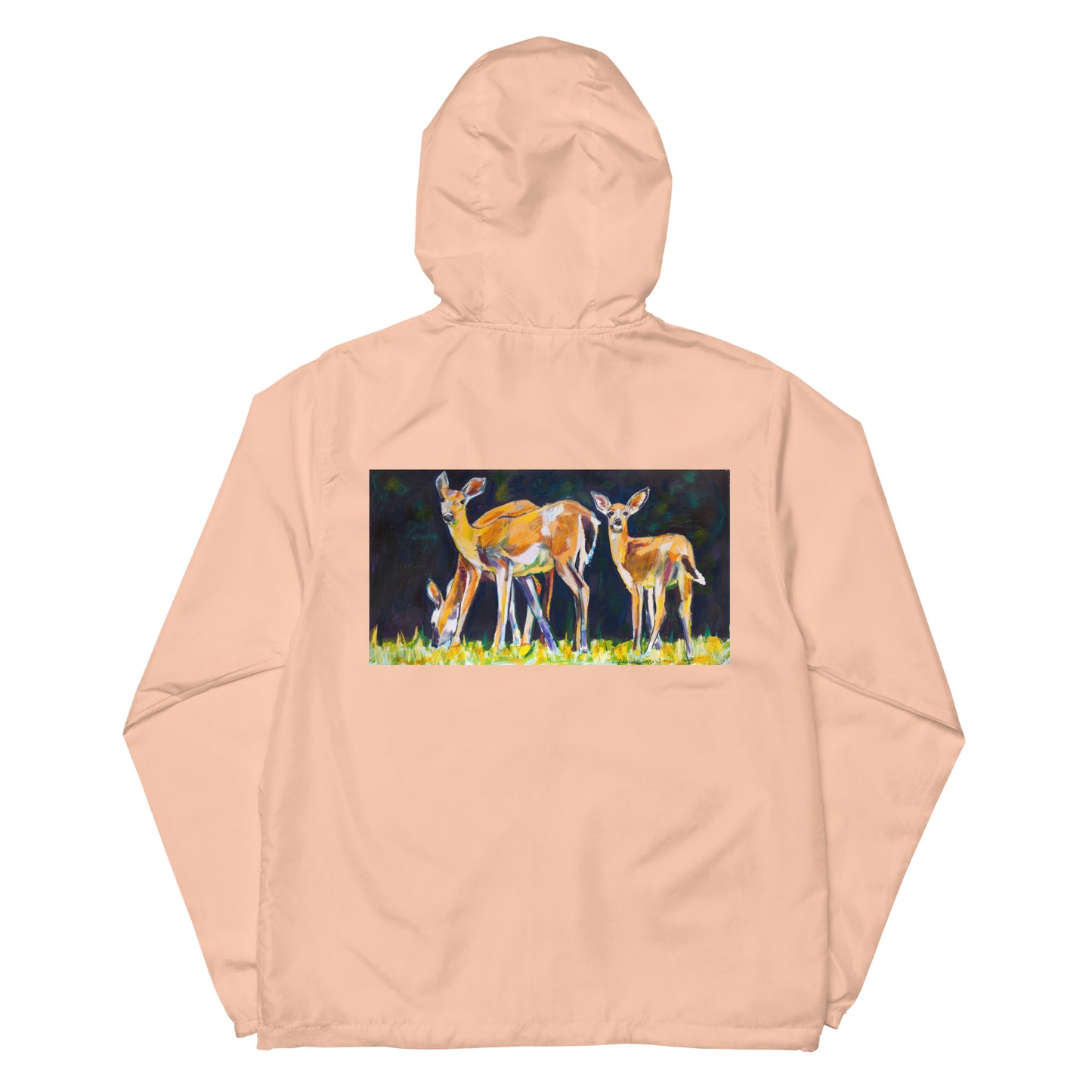 Deer Family Unisex lightweight zip up windbreaker
