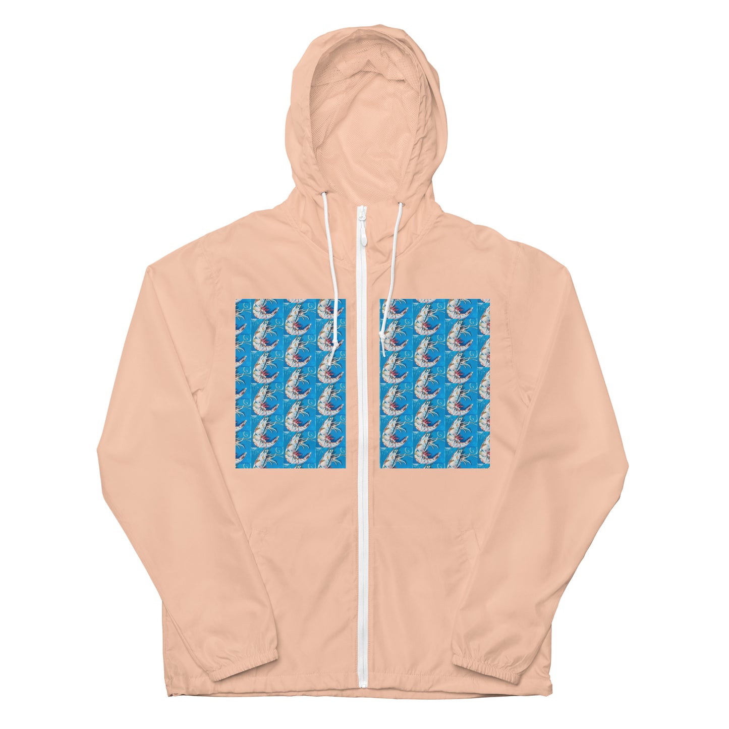 Blue Shrimp II Unisex lightweight zip up windbreaker