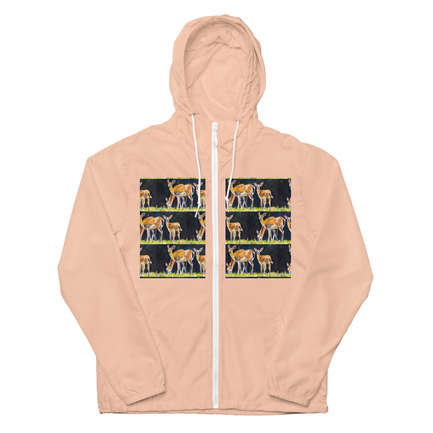 Deer Family Unisex lightweight zip up windbreaker