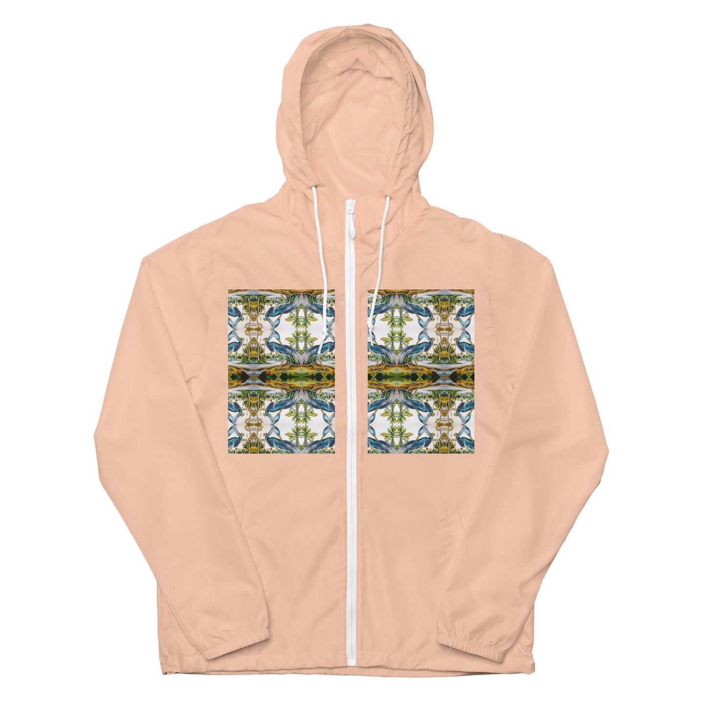 Blue Heron Reflections Unisex lightweight zip up windbreaker