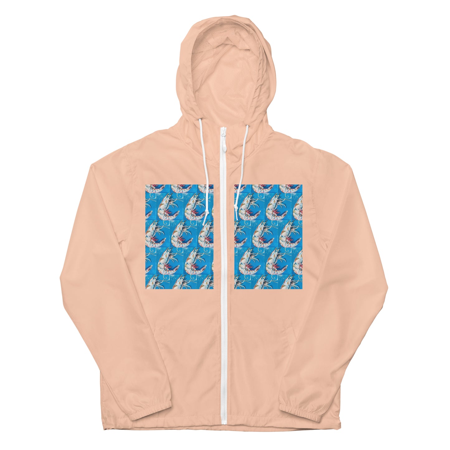 Blue Shrimp Unisex lightweight zip up windbreaker