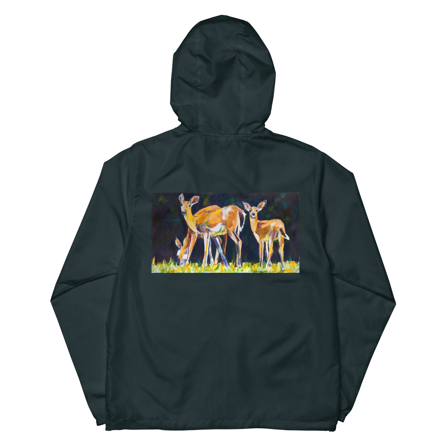 Deer Family Unisex lightweight zip up windbreaker