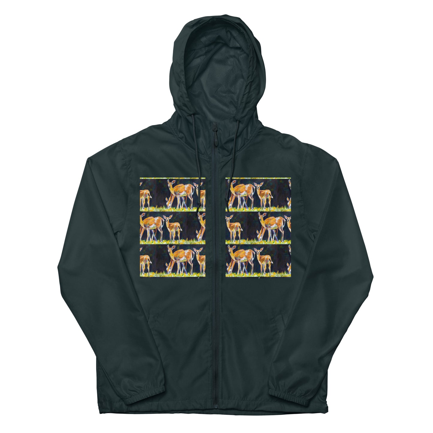 Deer Family Unisex lightweight zip up windbreaker