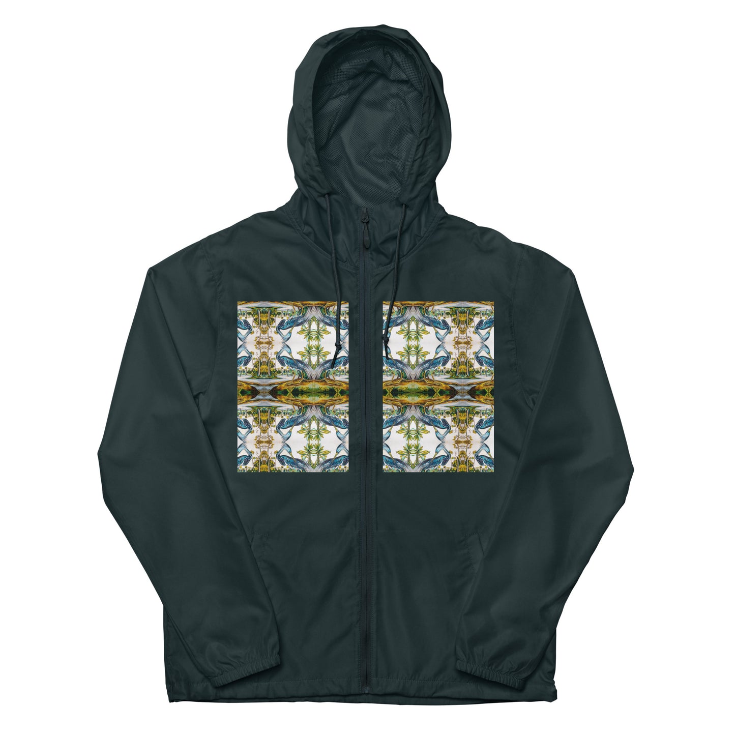 Blue Heron Reflections Unisex lightweight zip up windbreaker