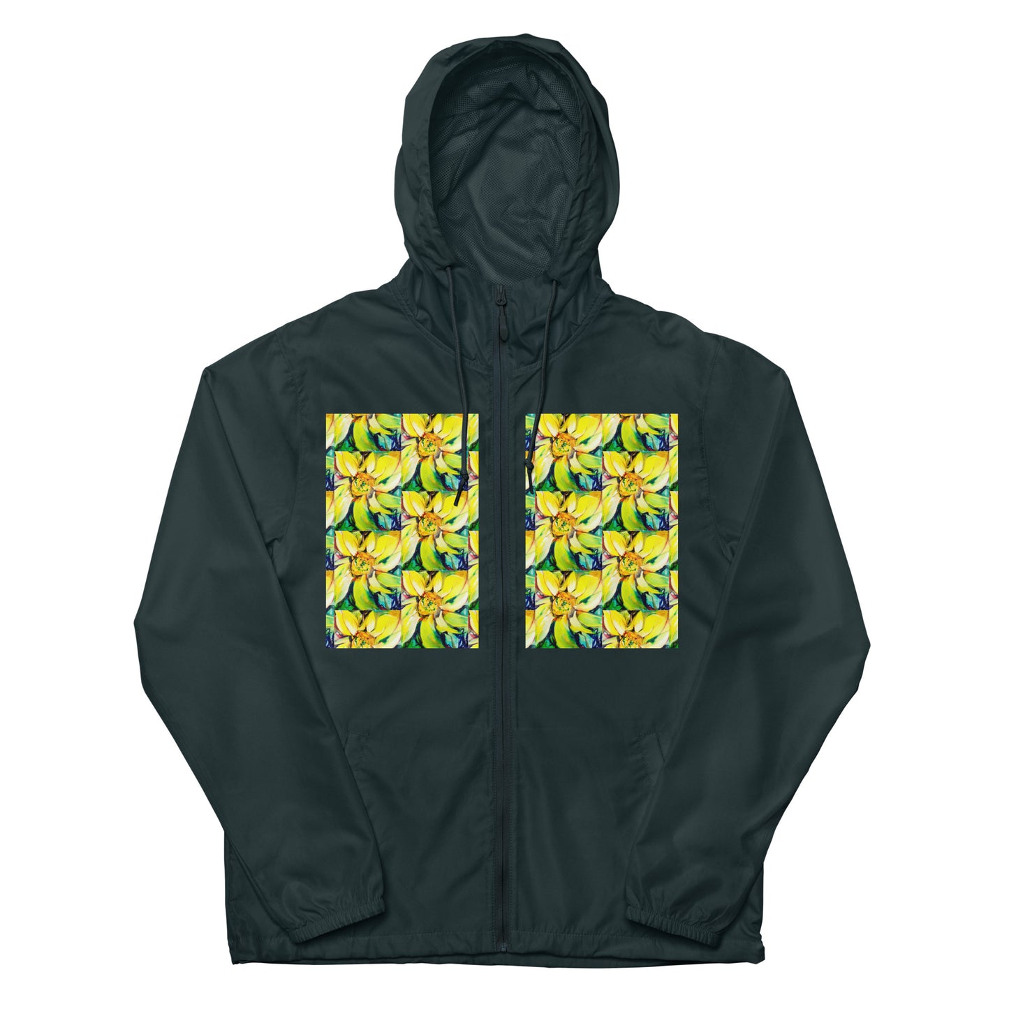 Bosco Sunflower Unisex lightweight zip up windbreaker
