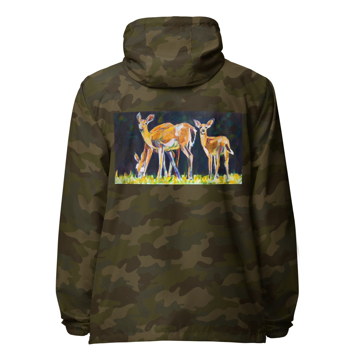 Deer Family Unisex lightweight zip up windbreaker