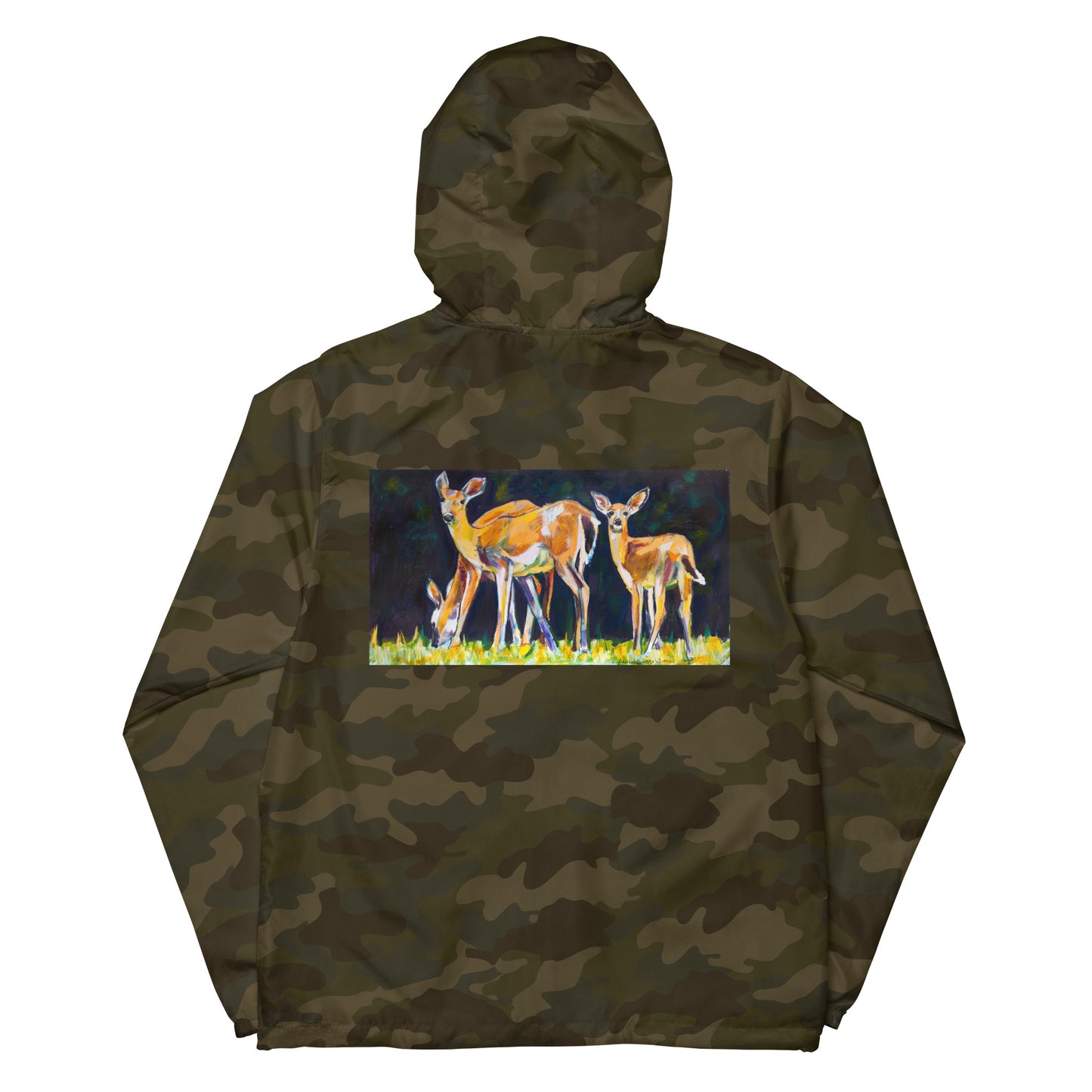 Deer Family Unisex lightweight zip up windbreaker