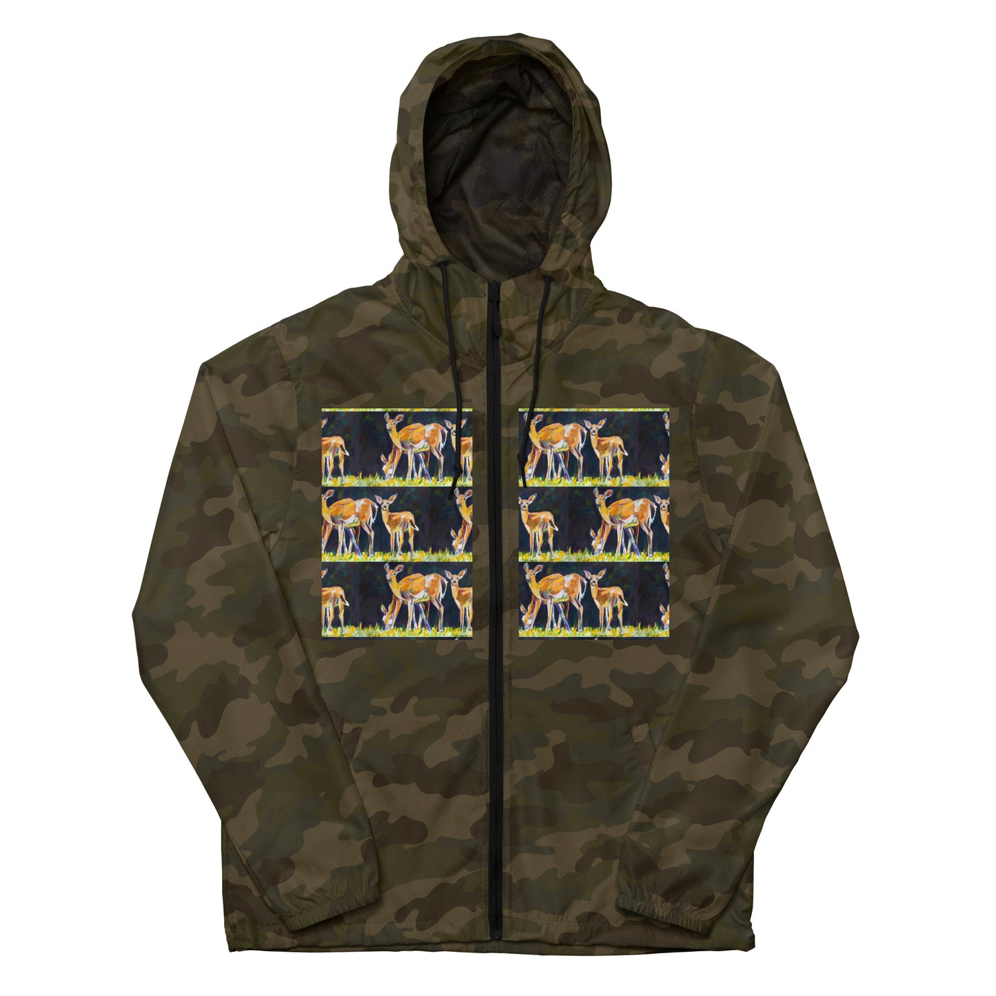 Deer Family Unisex lightweight zip up windbreaker