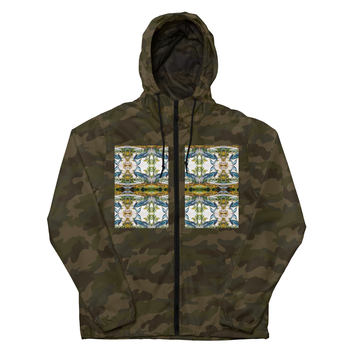 Blue Heron Reflections Unisex lightweight zip up windbreaker