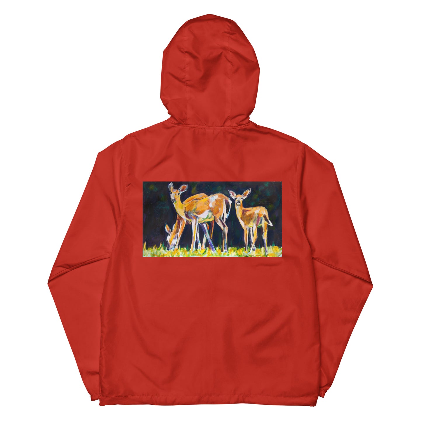 Deer Family Unisex lightweight zip up windbreaker