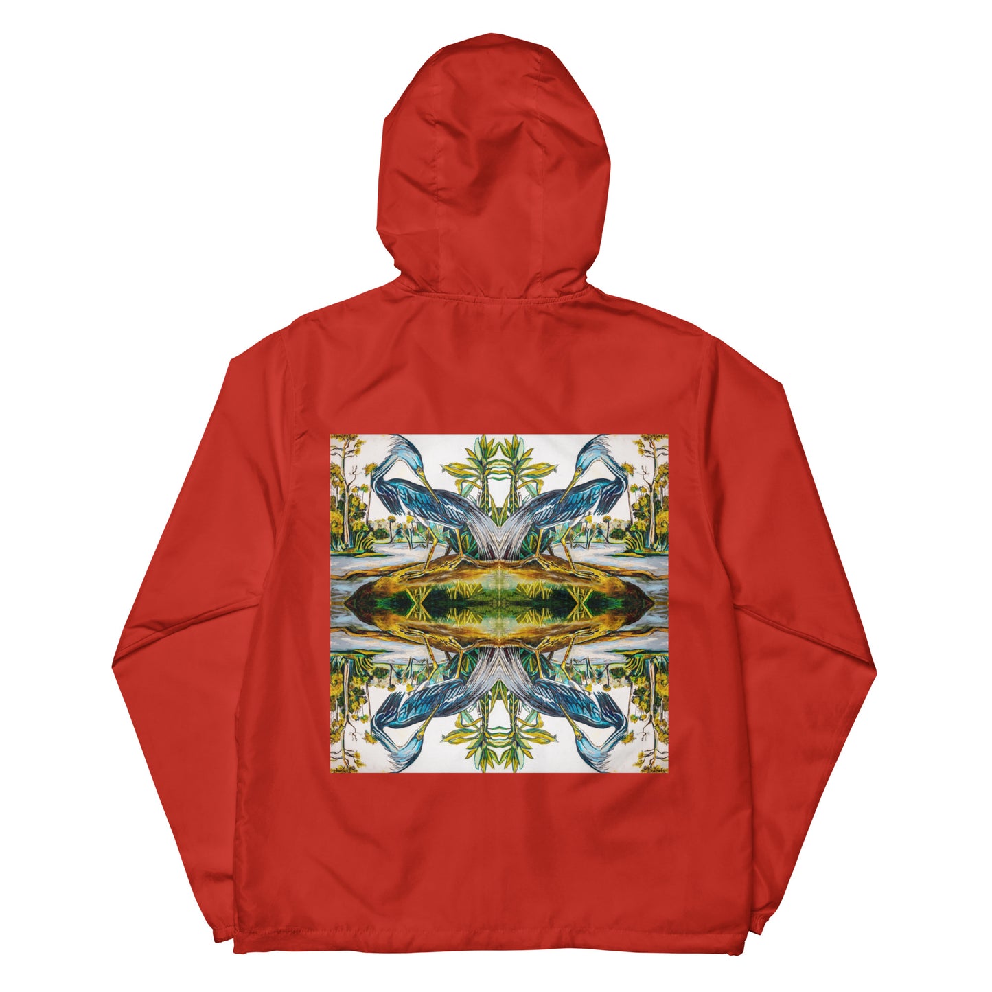 Blue Heron Reflections Unisex lightweight zip up windbreaker