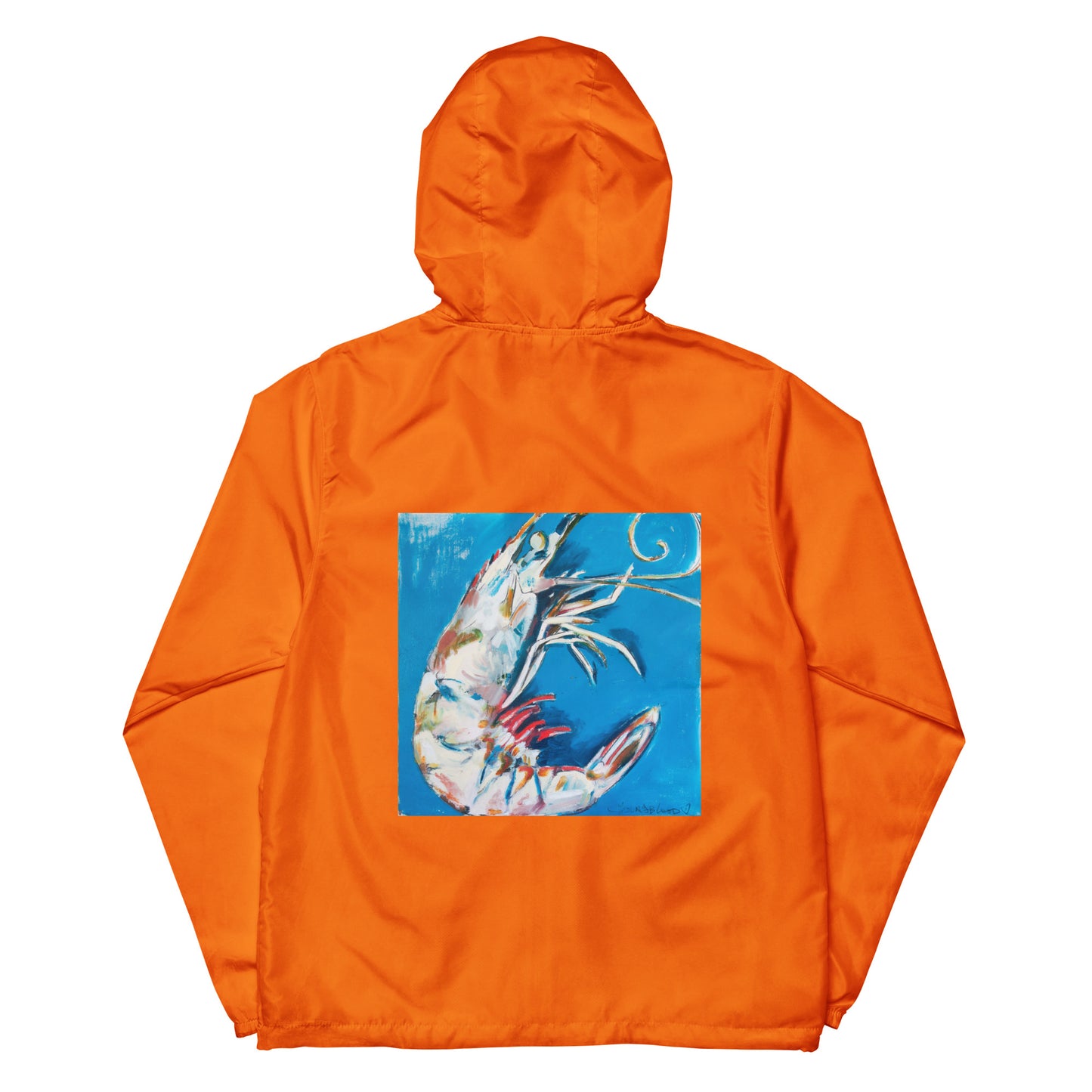 Blue Shrimp II Unisex lightweight zip up windbreaker