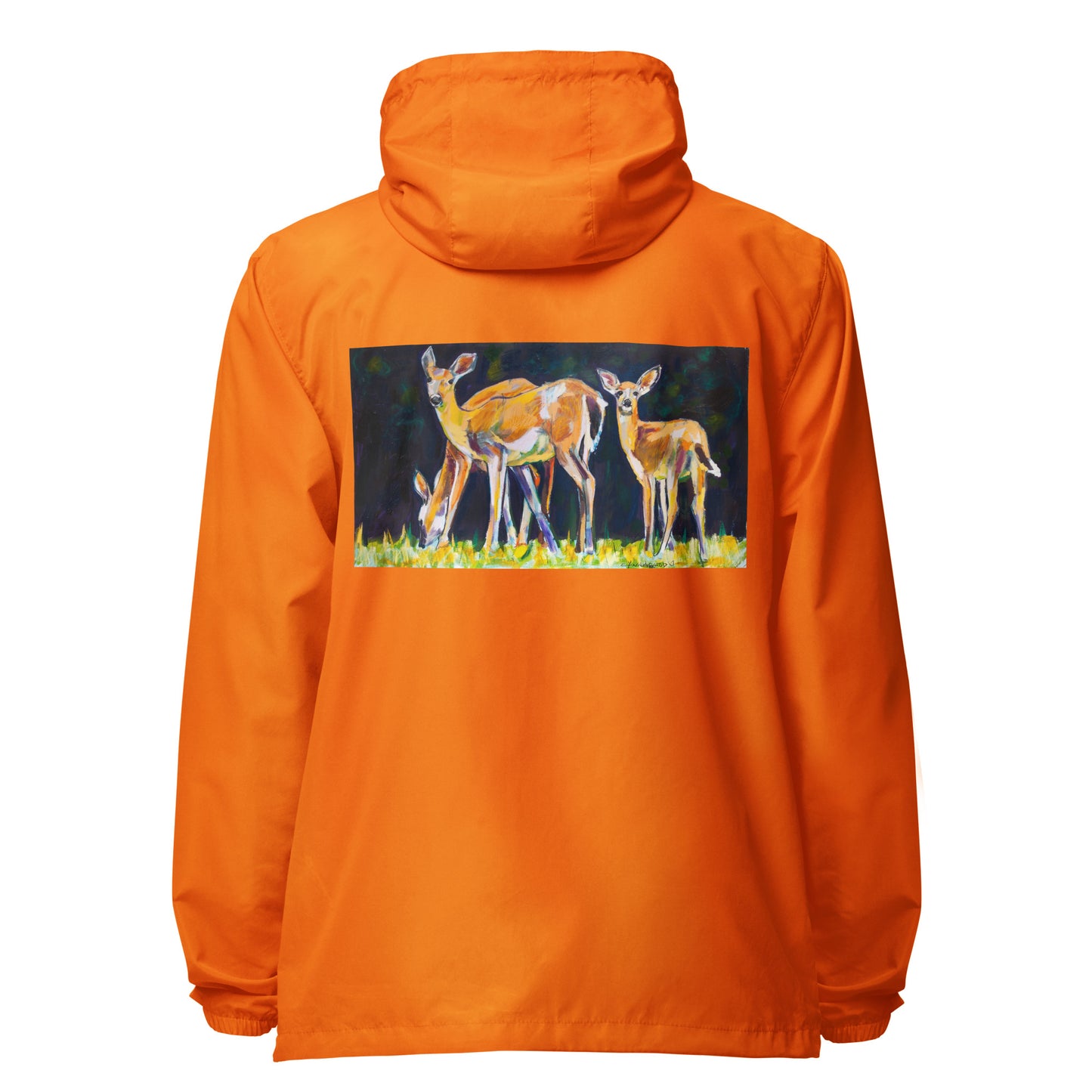 Deer Family Unisex lightweight zip up windbreaker
