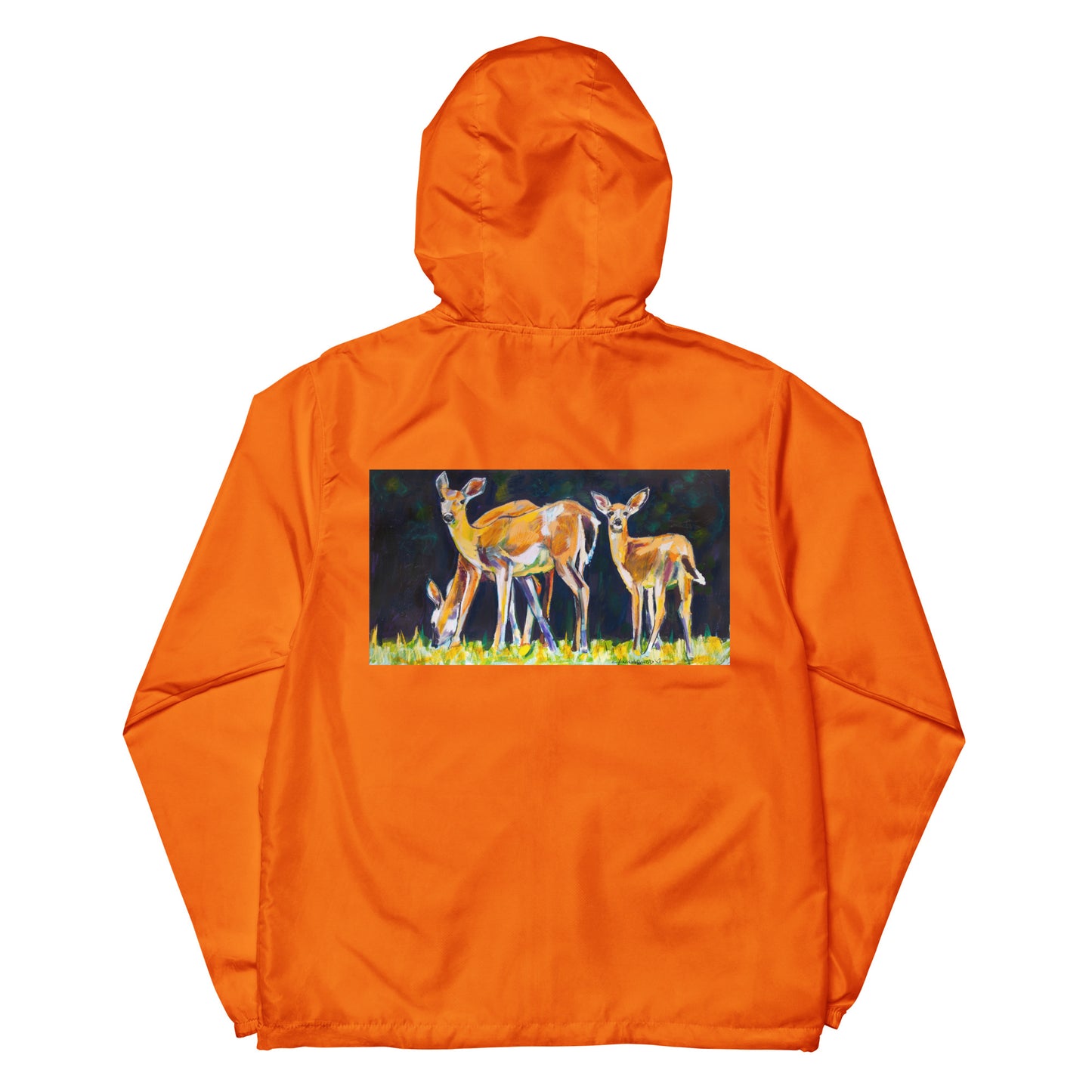 Deer Family Unisex lightweight zip up windbreaker