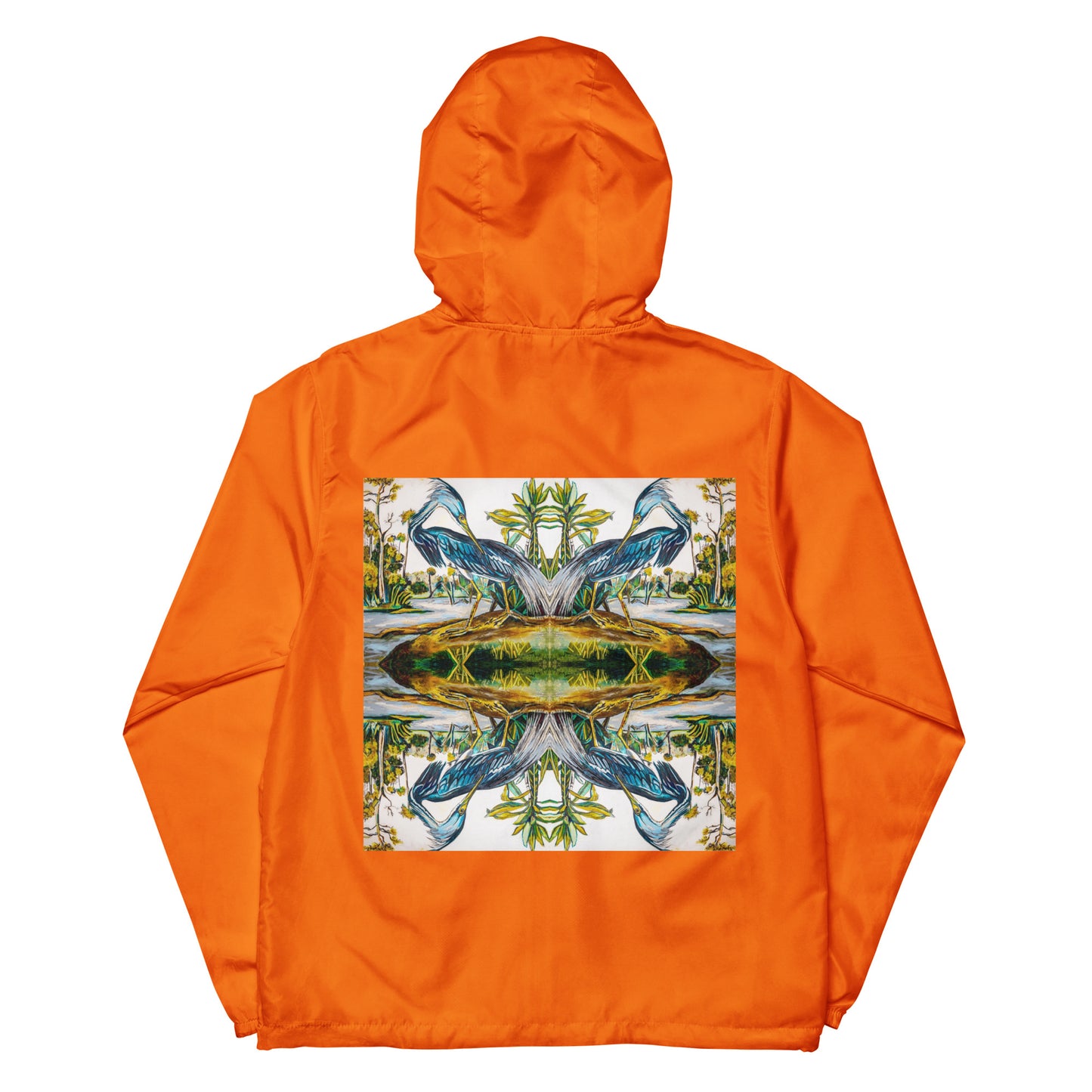 Blue Heron Reflections Unisex lightweight zip up windbreaker