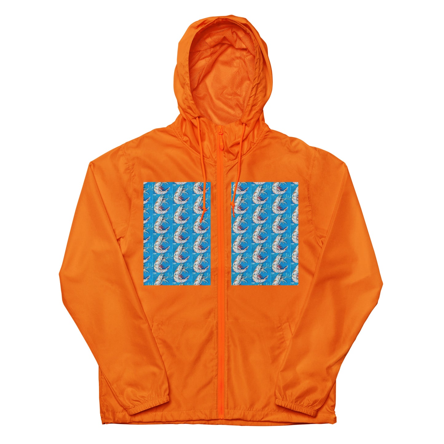 Blue Shrimp II Unisex lightweight zip up windbreaker