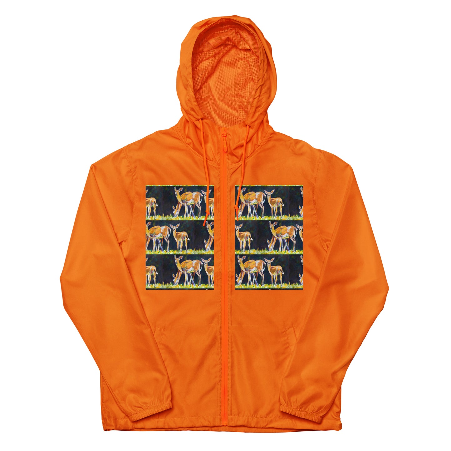 Deer Family Unisex lightweight zip up windbreaker