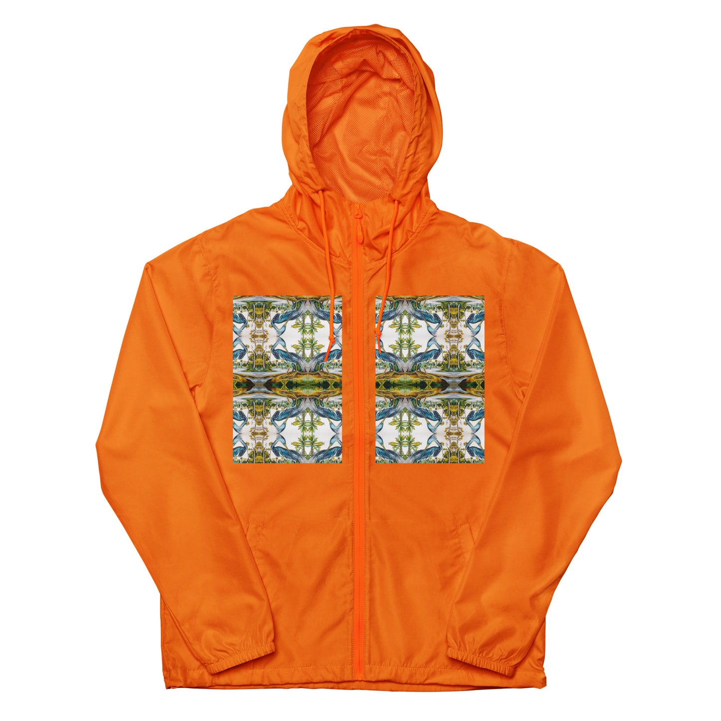 Blue Heron Reflections Unisex lightweight zip up windbreaker