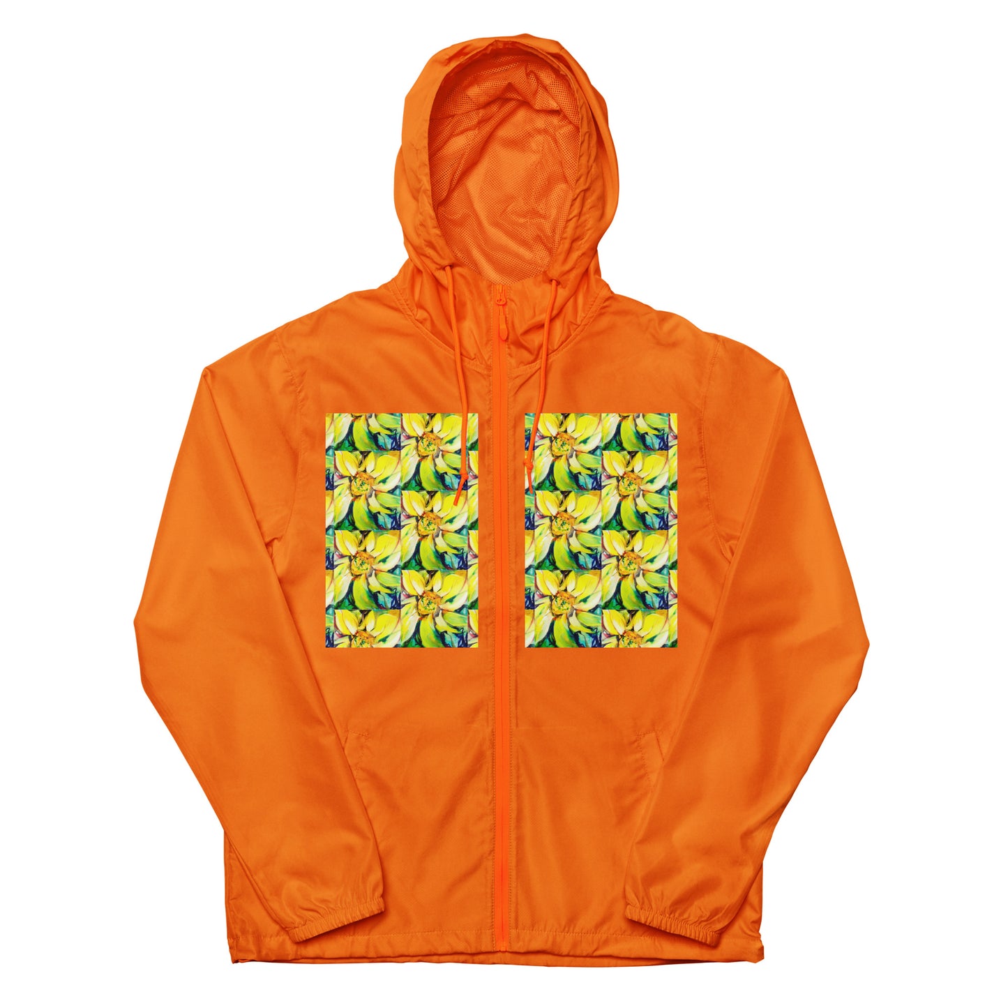 Bosco Sunflower Unisex lightweight zip up windbreaker