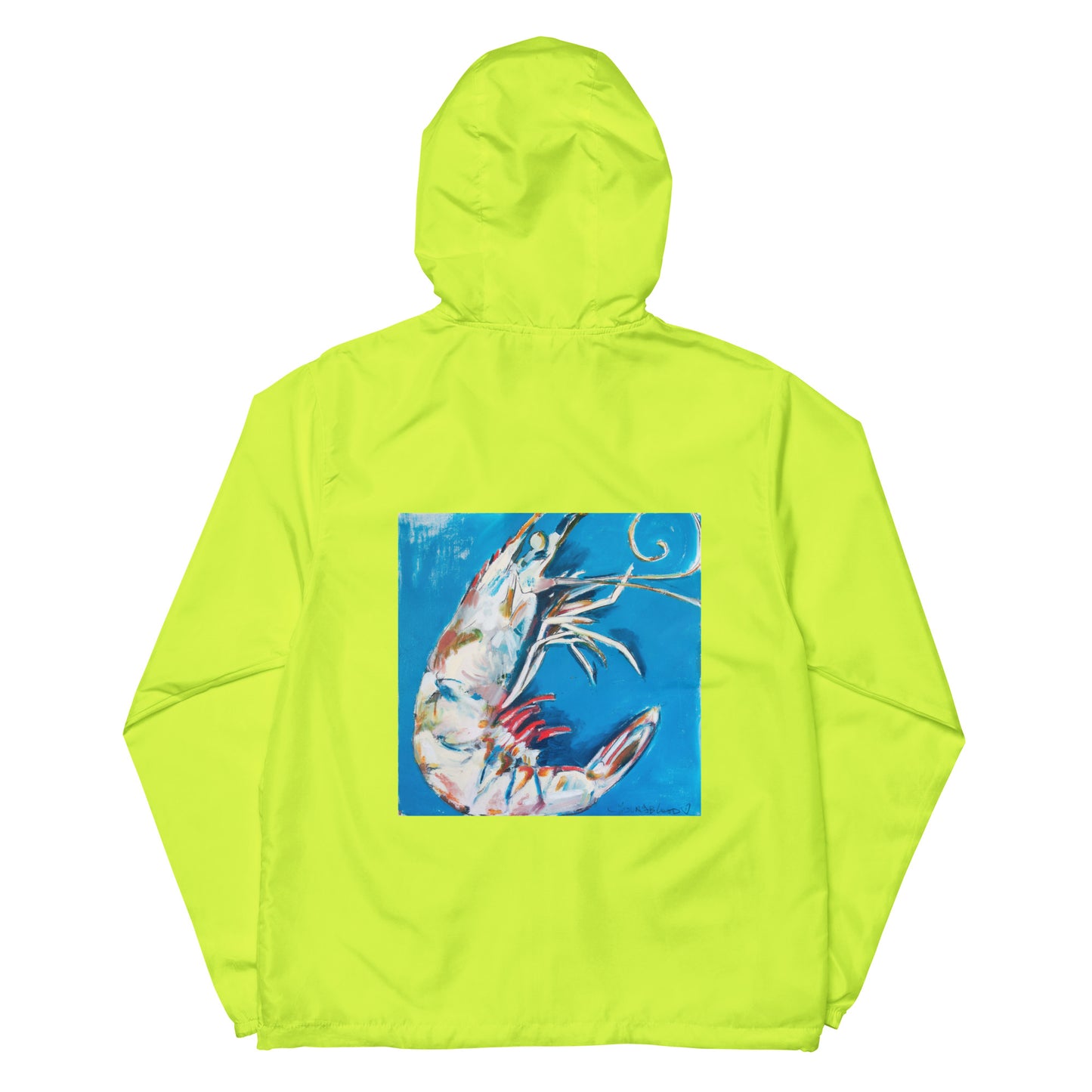 Blue Shrimp II Unisex lightweight zip up windbreaker