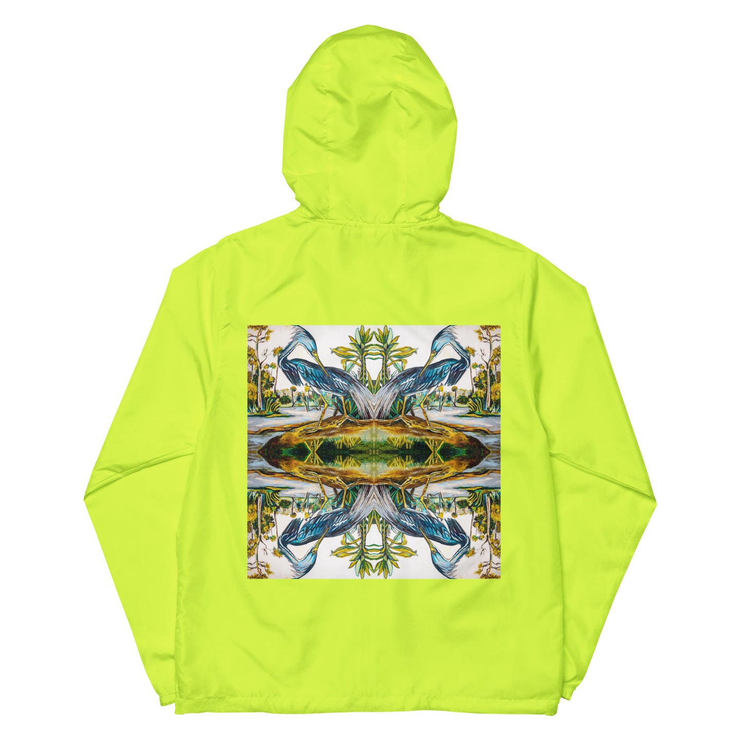 Blue Heron Reflections Unisex lightweight zip up windbreaker