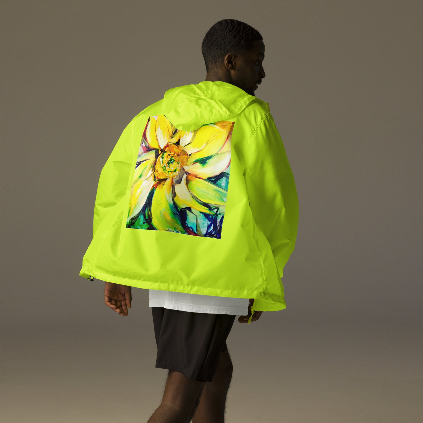 Bosco Sunflower Unisex lightweight zip up windbreaker