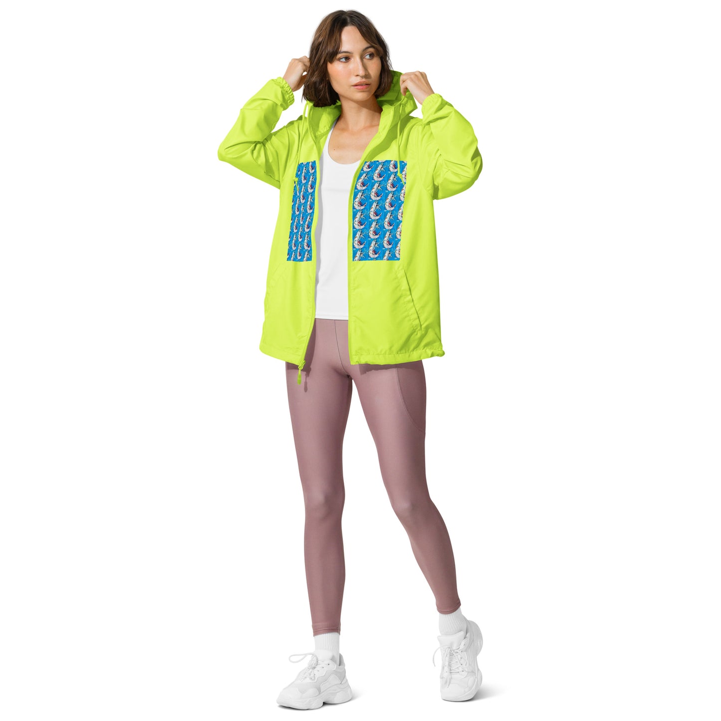 Blue Shrimp II Unisex lightweight zip up windbreaker
