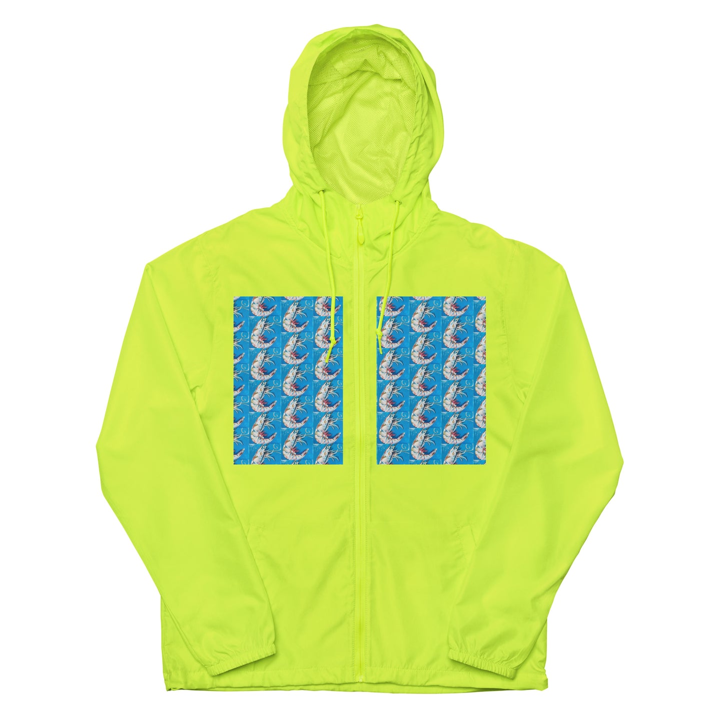 Blue Shrimp II Unisex lightweight zip up windbreaker