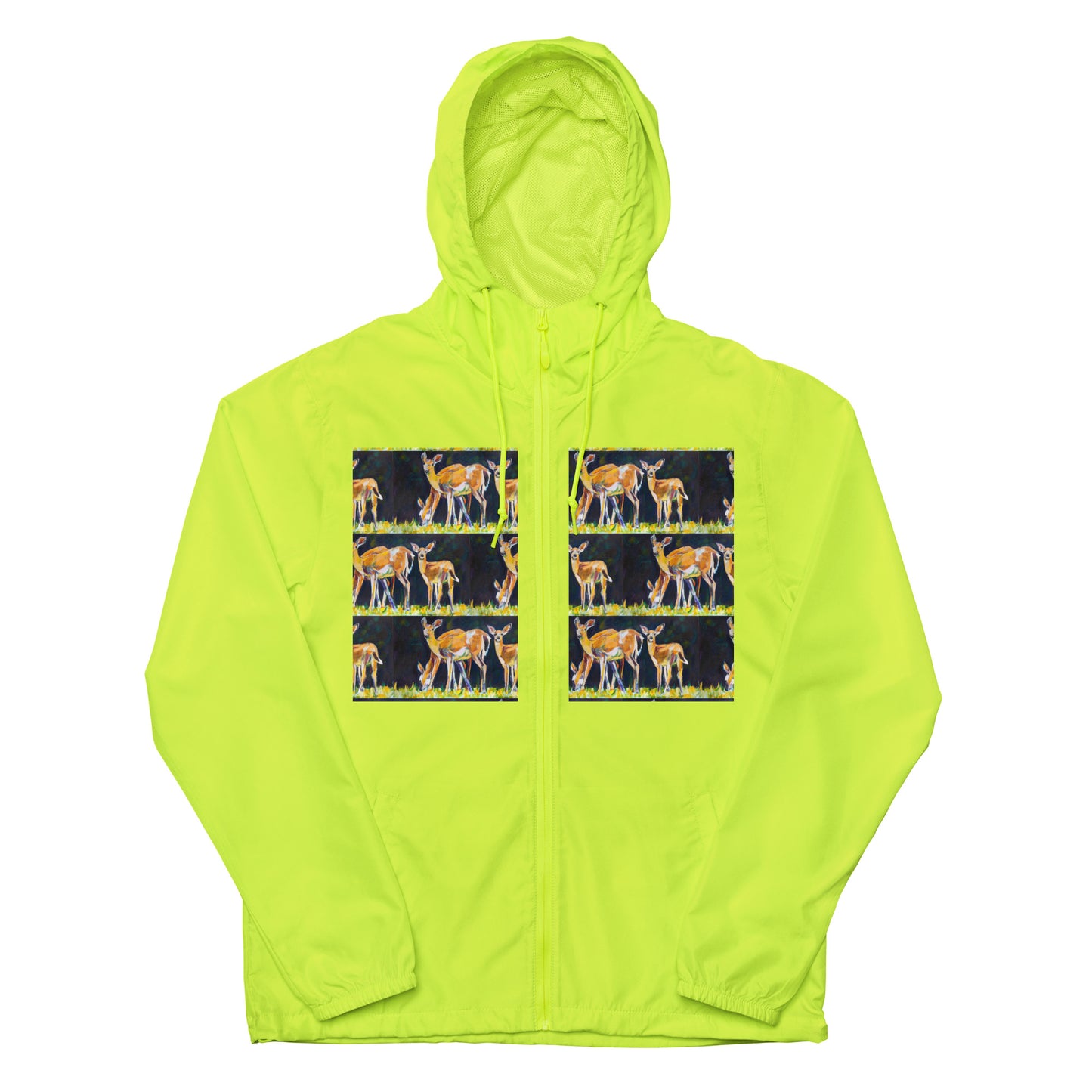 Deer Family Unisex lightweight zip up windbreaker