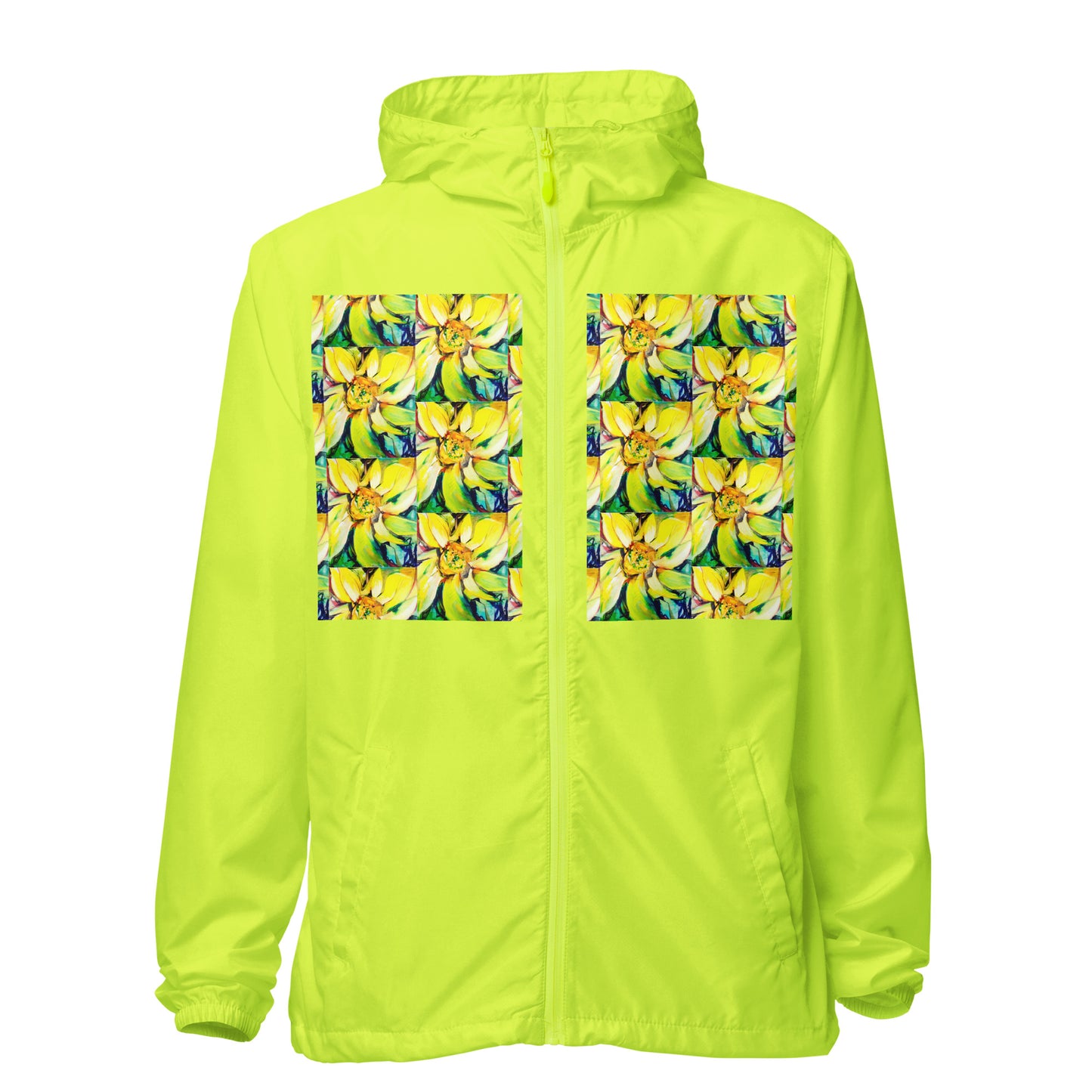 Bosco Sunflower Unisex lightweight zip up windbreaker