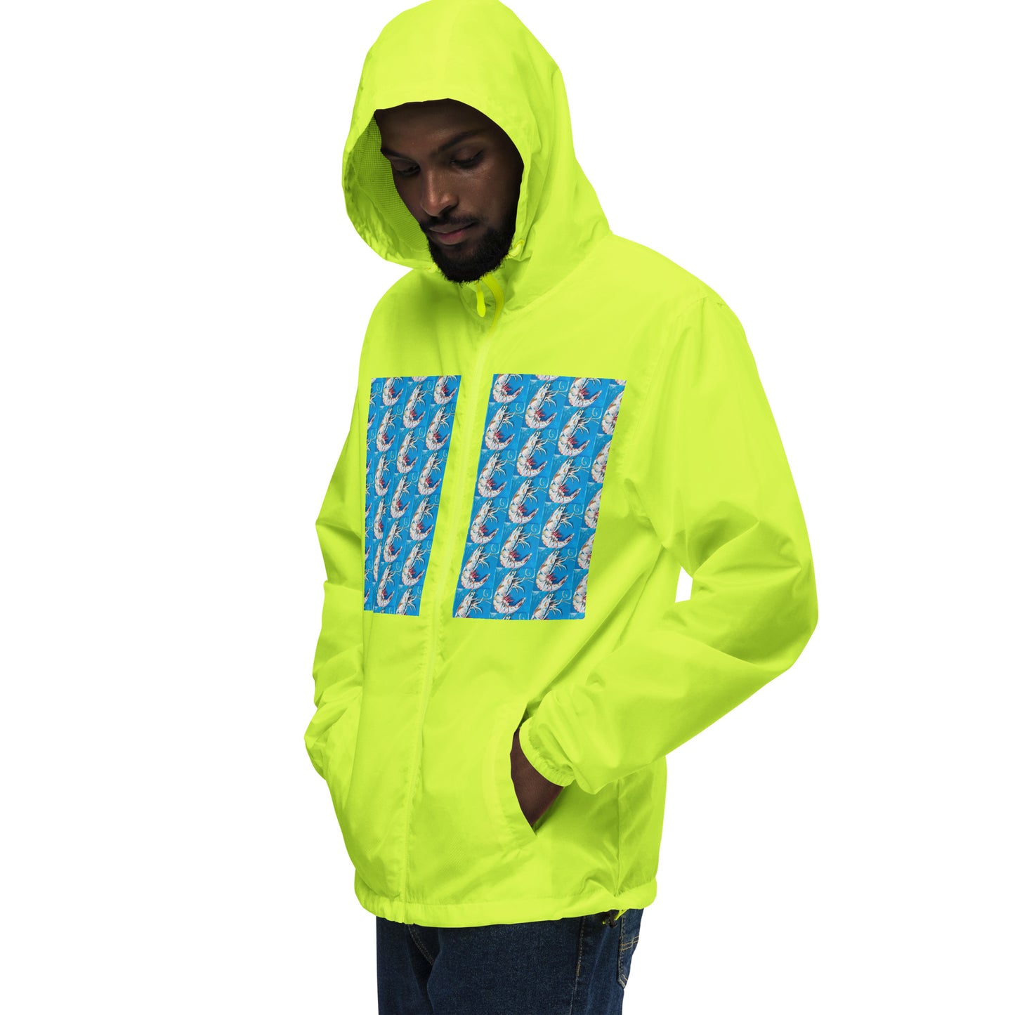Blue Shrimp II Unisex lightweight zip up windbreaker