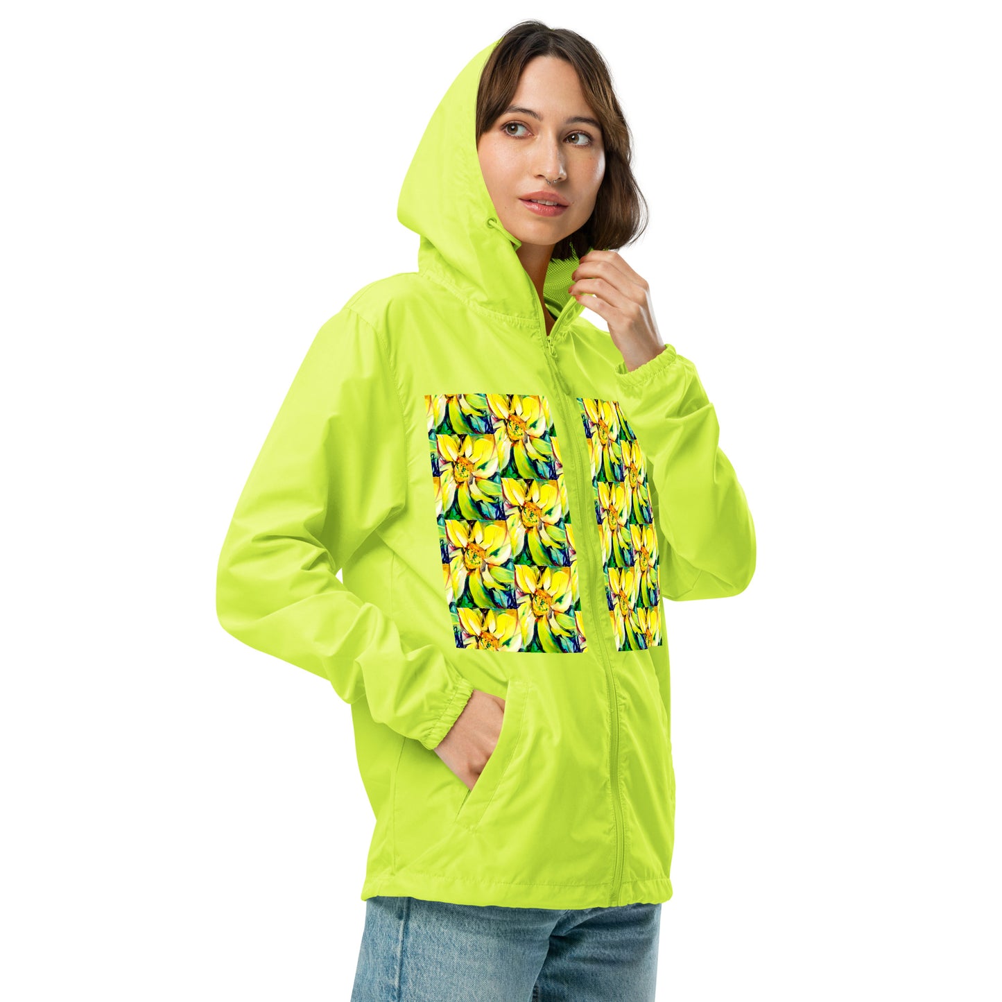 Bosco Sunflower Unisex lightweight zip up windbreaker