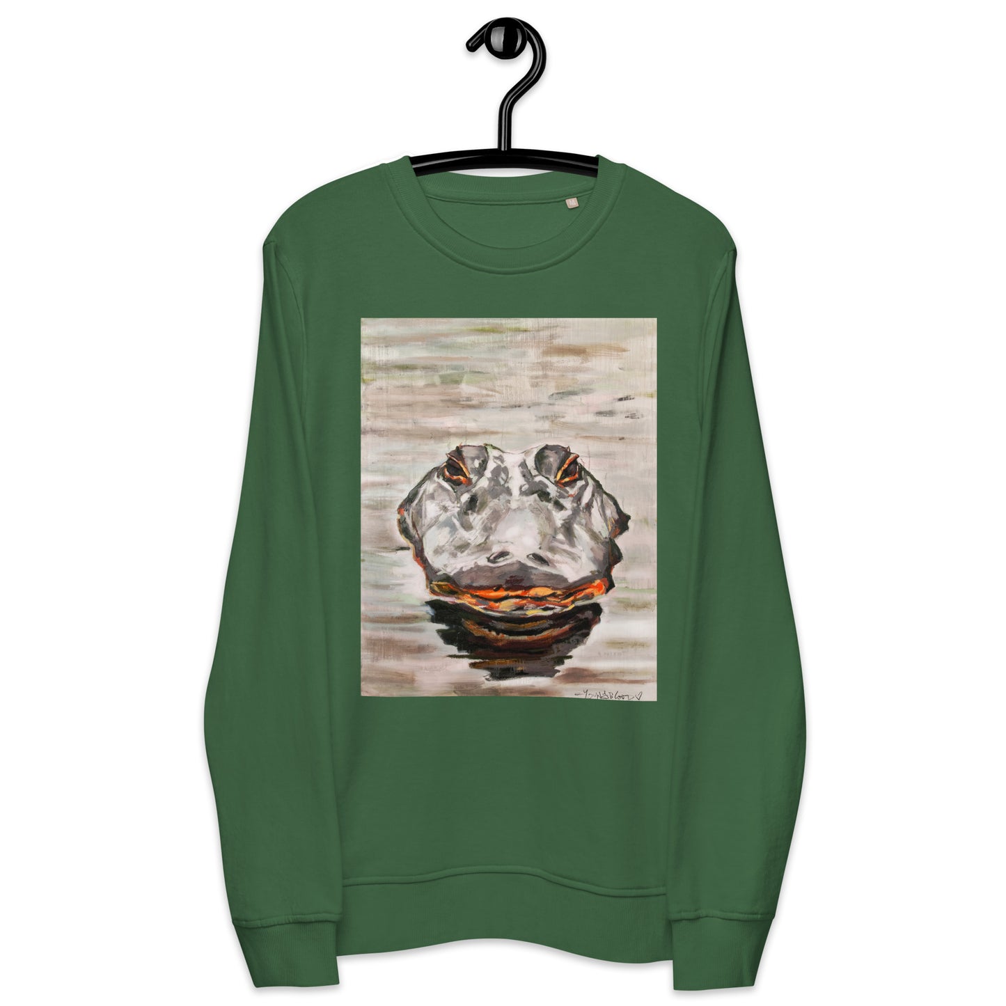 Gator Head Reflection Unisex organic sweatshirt