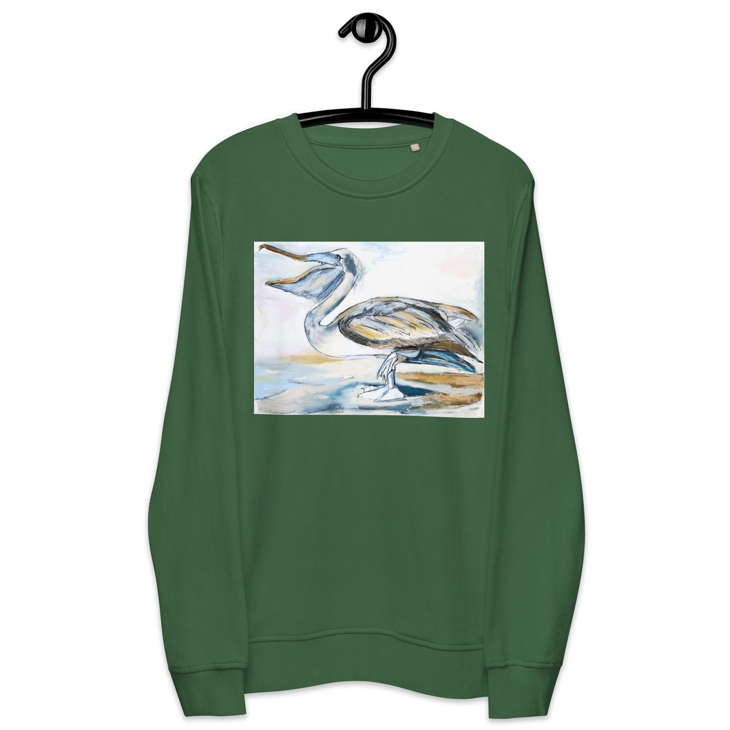 Brown Pelican on the Shore Unisex organic sweatshirt