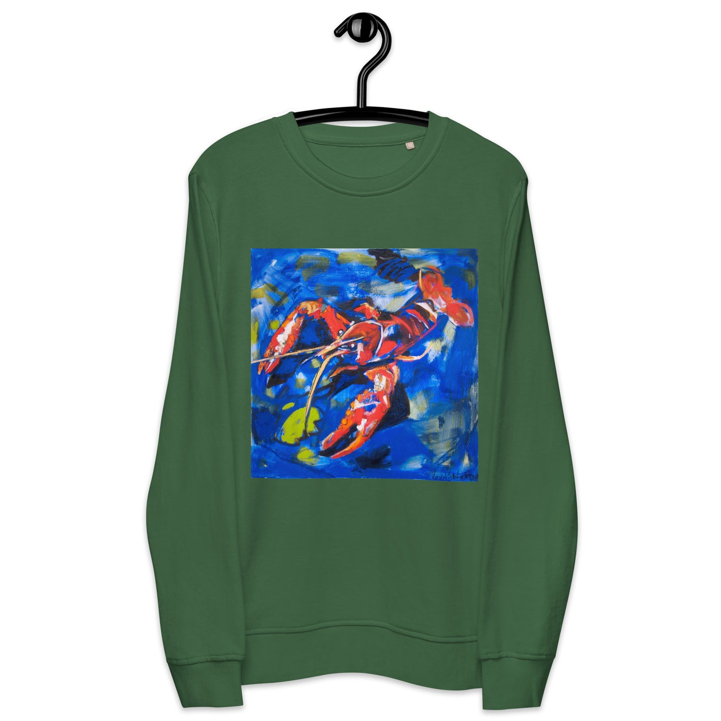 Crawfish in Habitat Unisex organic sweatshirt