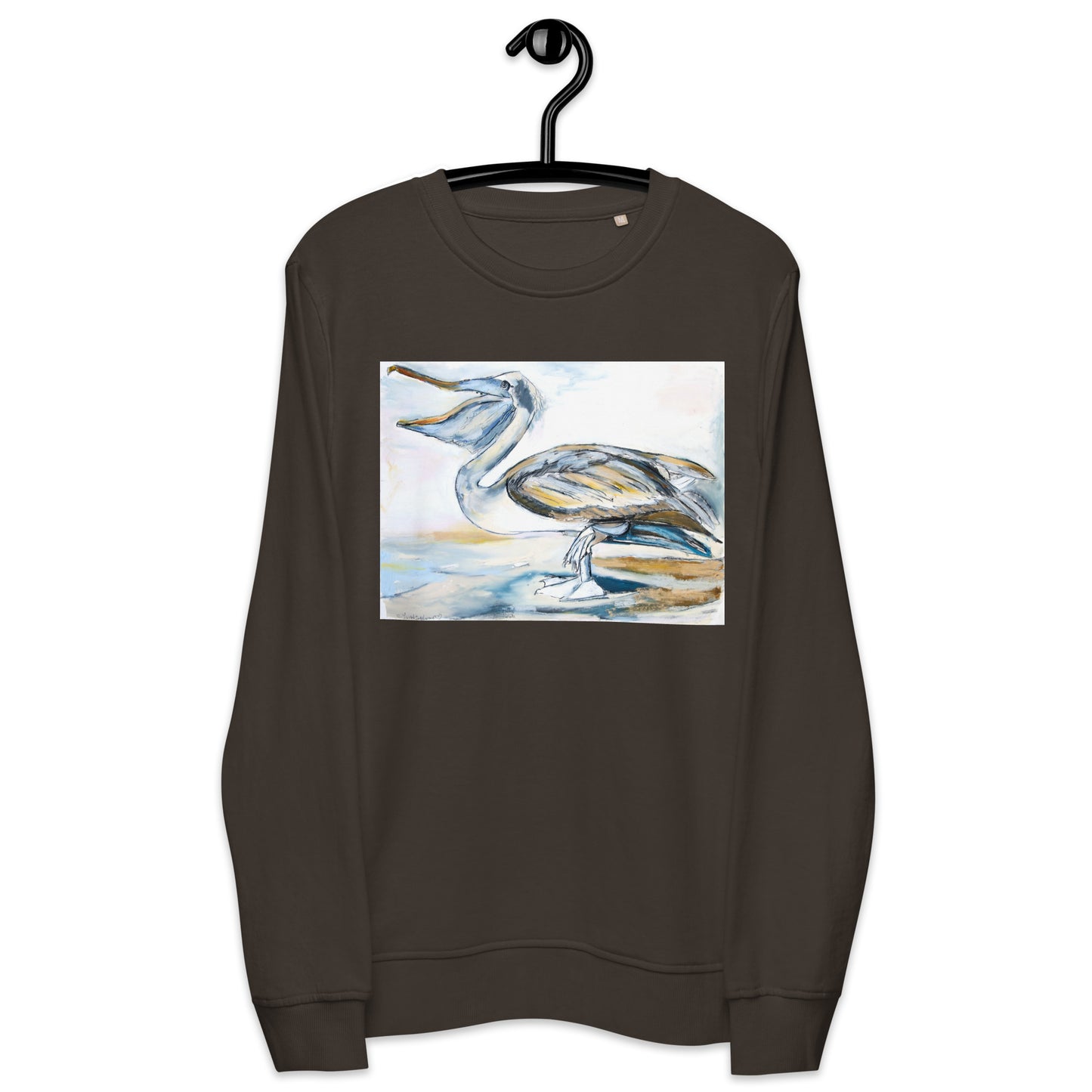 Brown Pelican on the Shore Unisex organic sweatshirt