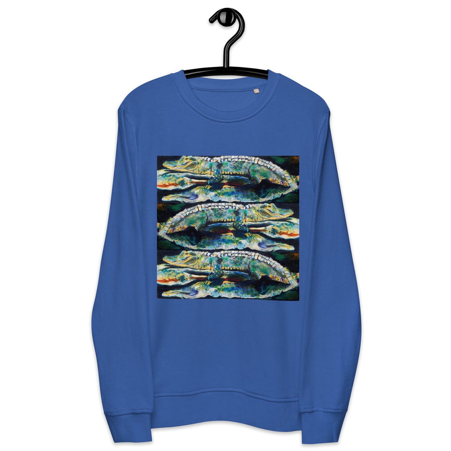 Psychedelic Gator Reflection Unisex organic sweatshirt