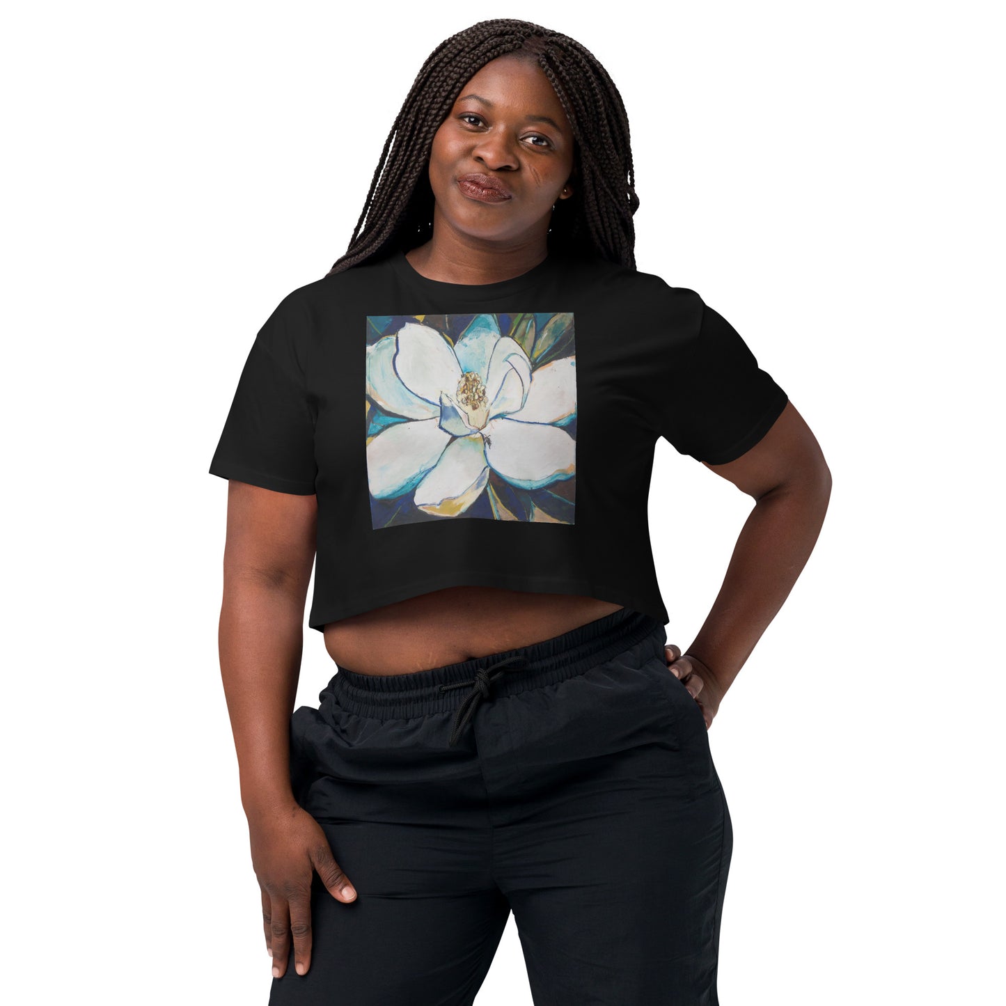 Indigo Magnolia Women’s crop top