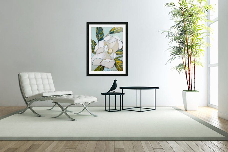 VERTICAL LOUISIANA MAGNOLIA WITH SOFT TEAL
