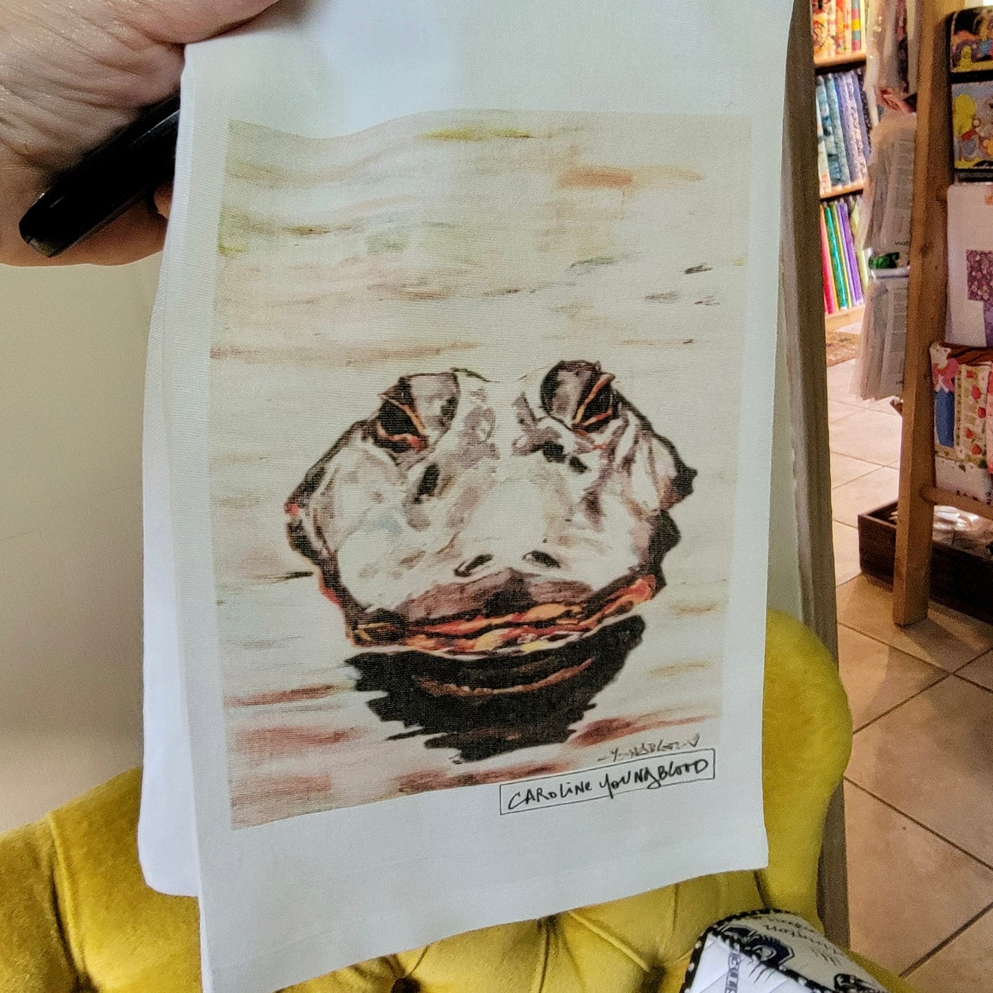 Alligator Reflection Tea Towel