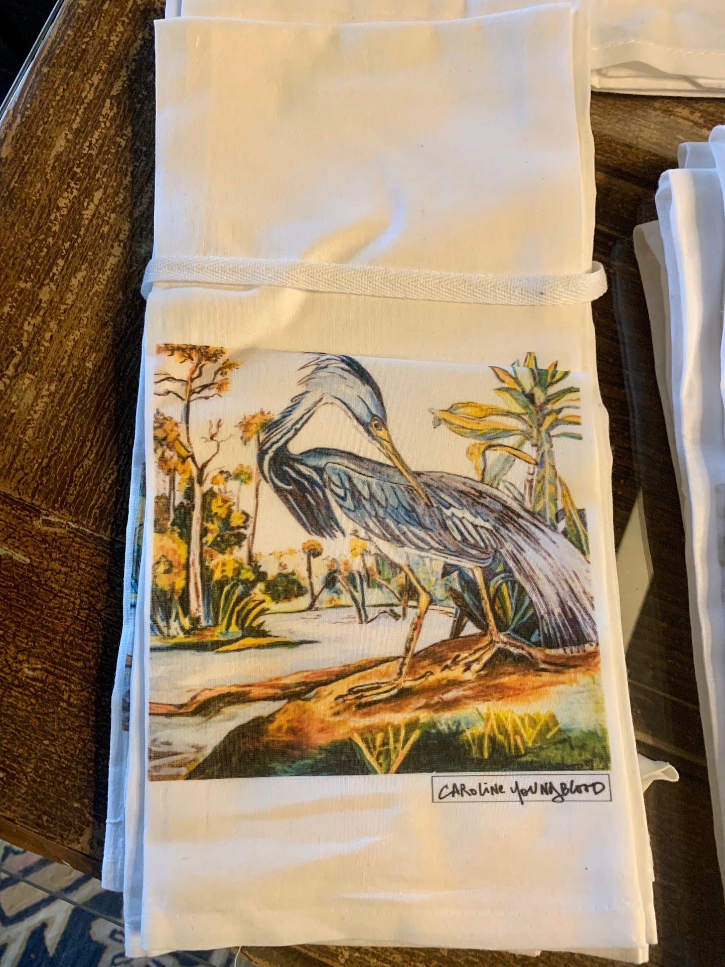 Blue Heron Tea Towel