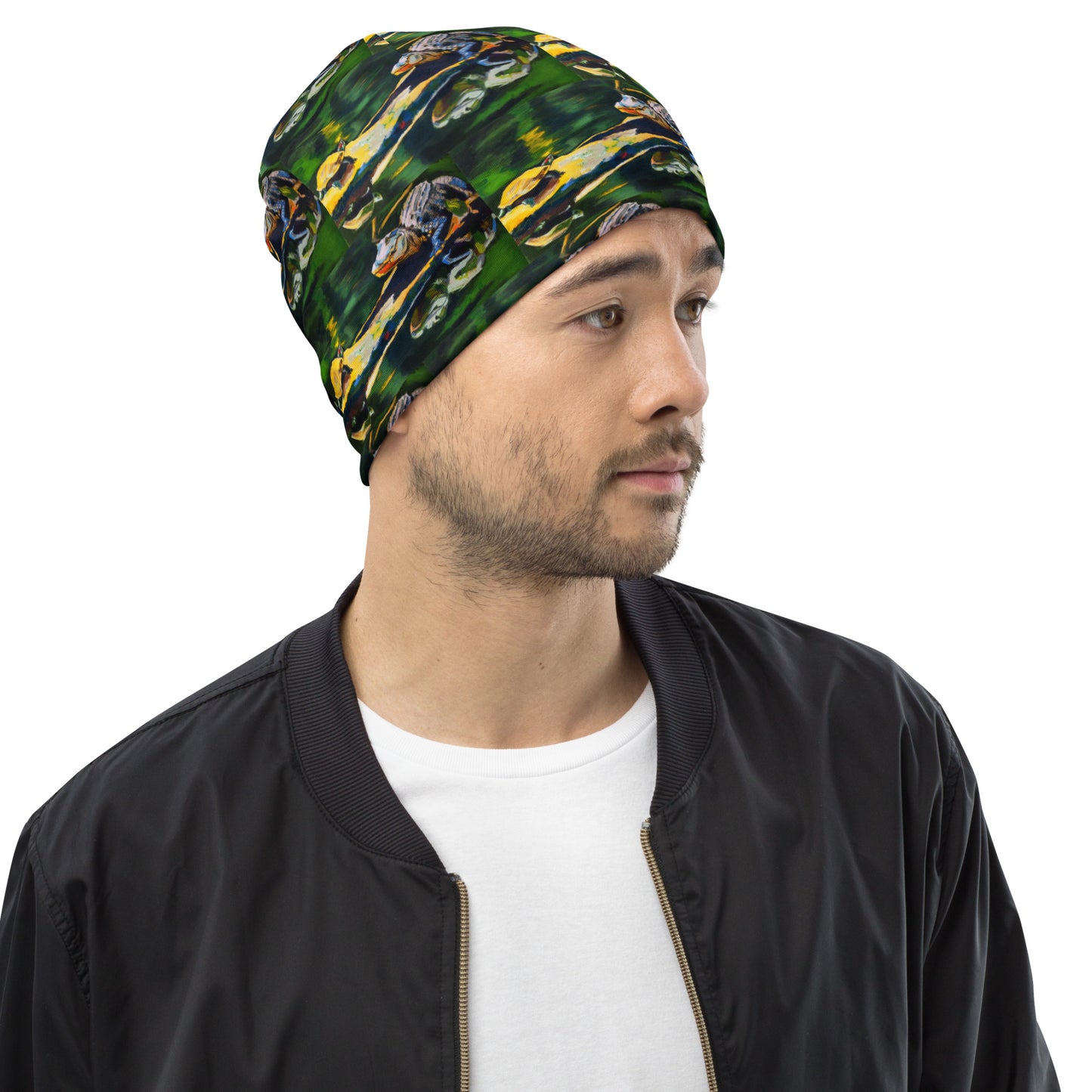 Turtle and Gator All-Over Print Beanie