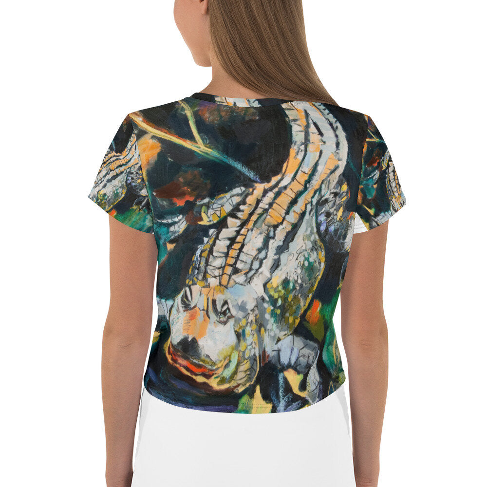 Fierce Gator All-Over Print Crop Tee